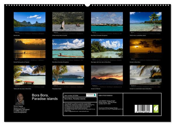 Produktbild: Bora Bora, Paradise islands (High Quality Premium Wall Calendar 2026 DIN A2 landscape),CALVENDO 12 Month Wall Calendar