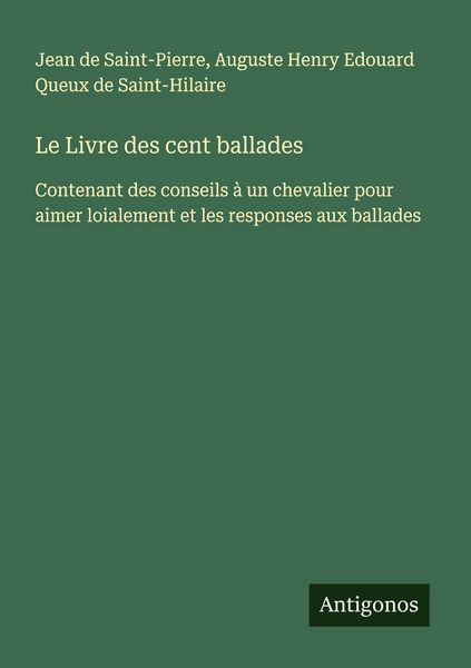 Produktbild: Le Livre des cent ballades