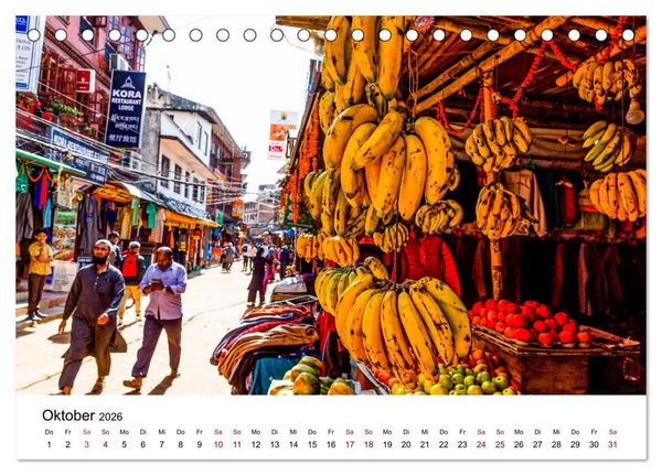 Produktbild: Impressionen aus Kathmandu (Tischkalender 2026 DIN A5 quer), CALVENDO Monatskalender