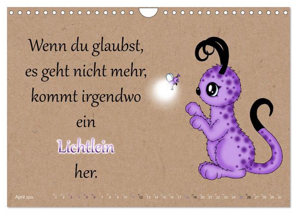 Produktbild: Motiviert durchs Leben (Wandkalender 2026 DIN A4 quer), CALVENDO Monatskalender
