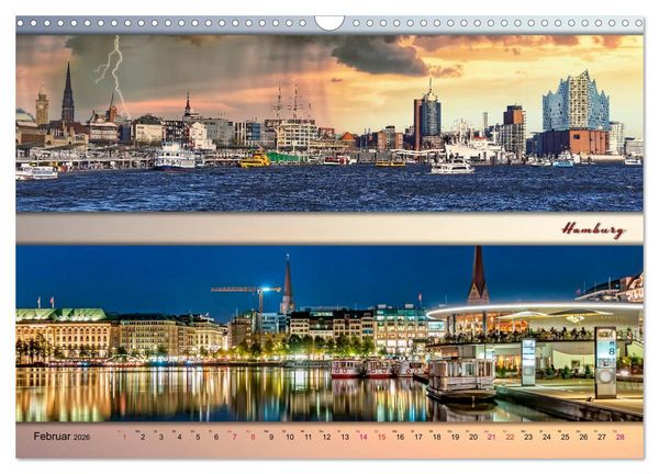 Produktbild: Faszinierende St&auml;dte, Panoramen (Wandkalender 2026 DIN A3 quer), CALVENDO Monatskalender