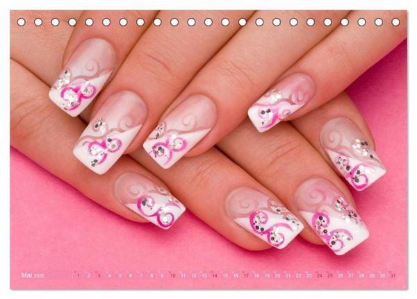 Produktbild: Verg&auml;ngliche Kunst - Nailart Episode 2 (Tischkalender 2026 DIN A5 quer), CALVENDO Monatskalender