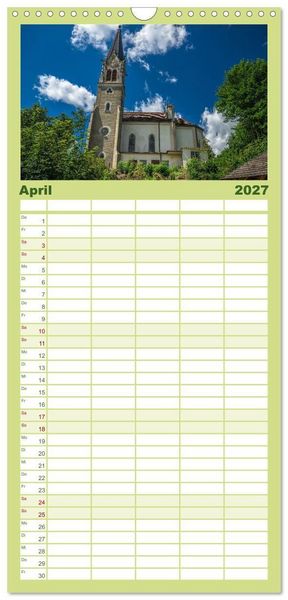 Produktbild: Familienplaner 2027 - Sch&ouml;nes Me&szlig;kirch mit 5 Spalten (Wandkalender, 21 x 45 cm) CALVENDO