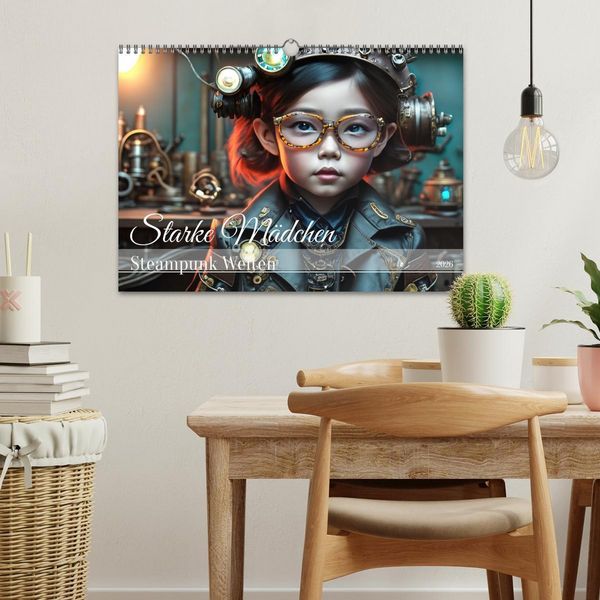 Produktbild: Starke M&auml;dchen - Steampunk Welten (Wandkalender 2026 DIN A3 quer), CALVENDO Monatskalender