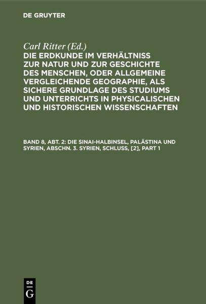 Produktbild: Die Sinai-Halbinsel, Pal&auml;stina und Syrien, Abschn. 3. Syrien, Schlu&szlig;, [2]