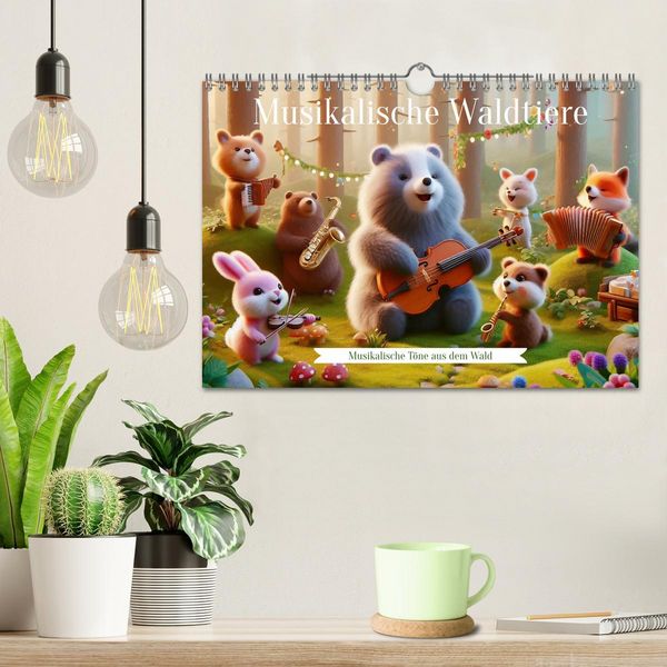 Produktbild: Musikalische Waldtiere (Wandkalender 2026 DIN A4 quer), CALVENDO Monatskalender