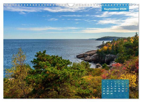 Produktbild: New England - Vielfalt einer Region (Wandkalender 2026 DIN A3 quer), CALVENDO Monatskalender