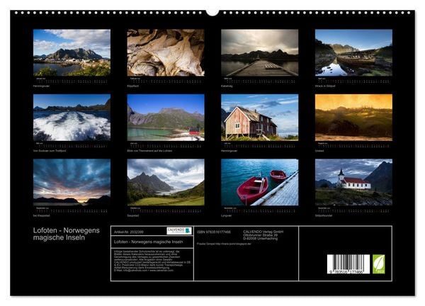 Produktbild: Lofoten - Norwegens magische Inseln (hochwertiger Premium Wandkalender 2026 DIN A2 quer), Kunstdruck in Hochglanz