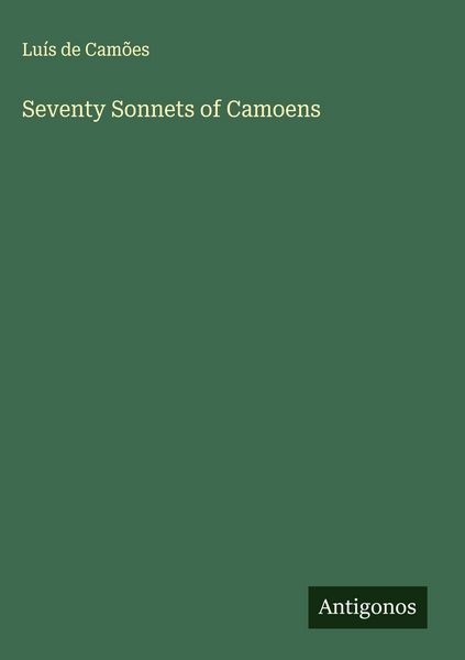 Produktbild: Seventy Sonnets of Camoens