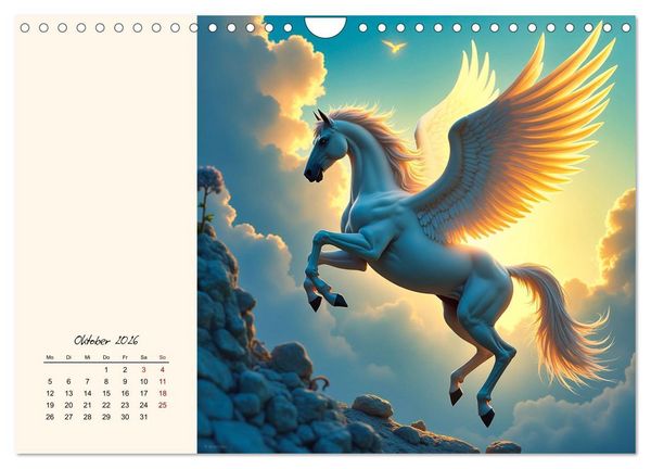 Produktbild: Fantasiewelten - Pferde (Wandkalender 2026 DIN A4 quer), CALVENDO Monatskalender