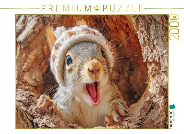 CALVENDO Puzzle Eichhörnchenliebe | 2000 Teile Lege-Größe 90x67cm Foto-Puzzle für glückliche Stunden