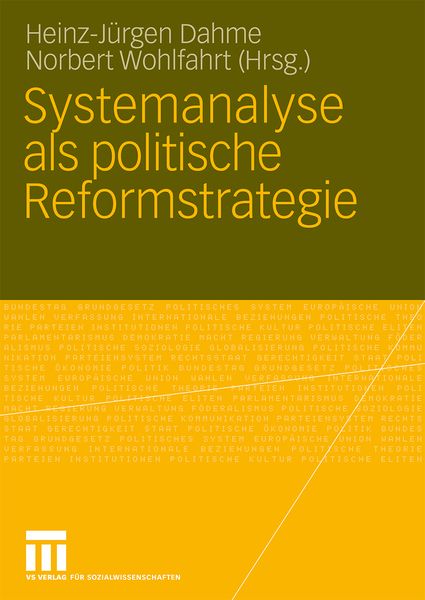 Produktbild: Systemanalyse als politische Reformstrategie