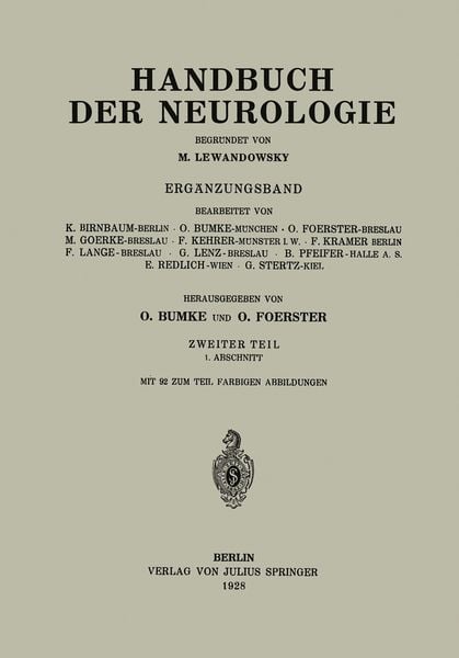 Produktbild: Handbuch der Neurologie
