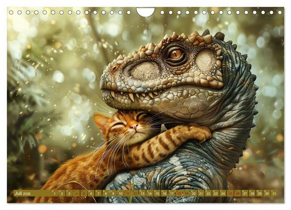 Produktbild: Wie w&auml;re es mit einem Dinosaurier als Haustier? (Wandkalender 2026 DIN A4 quer), CALVENDO Monatskalender