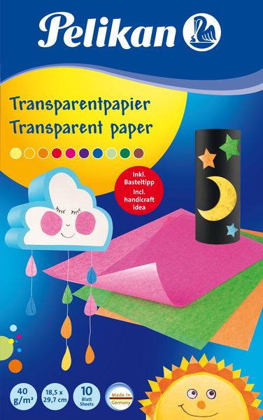 Pelikan Transparentpapier Mappe mit 10 Blatt in 10 Farben