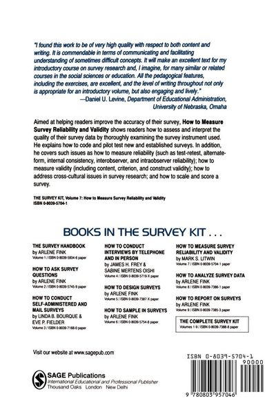 Produktbild: How to Measure Survey Reliability and Validity