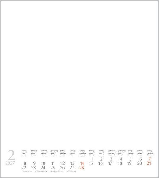 Produktbild: Foto-Malen-Basteln Bastelkalender wei&szlig; 2027