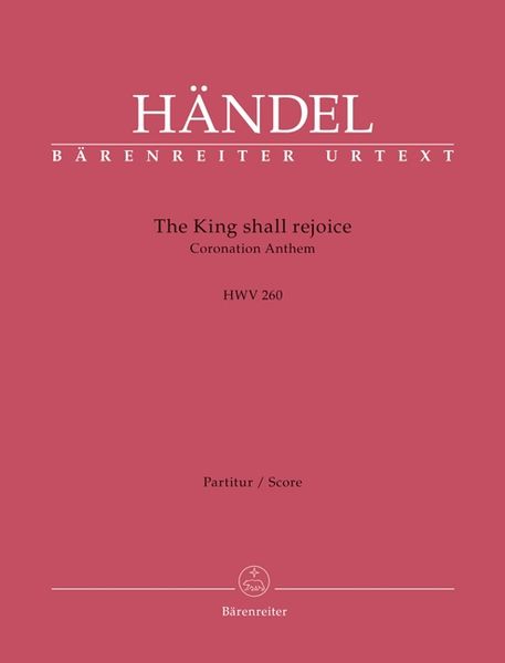 Produktbild: The King shall rejoice, Partitur