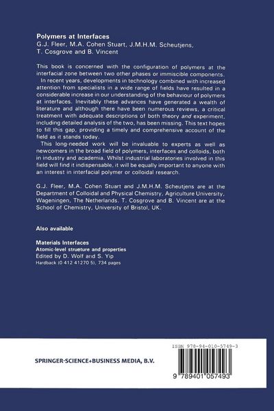 Produktbild: Polymers at Interfaces