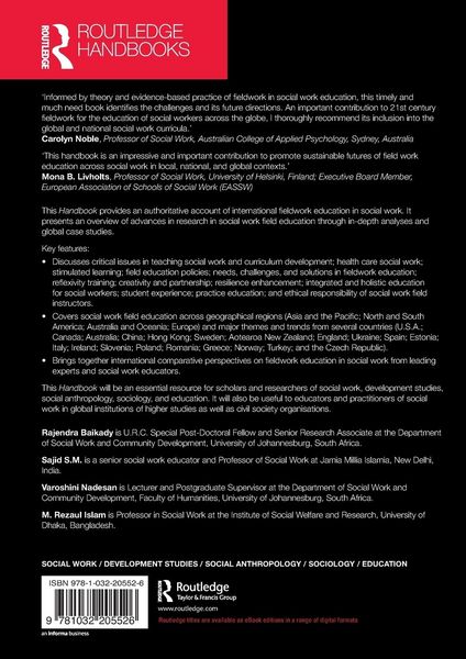 Produktbild: The Routledge Handbook of Field Work Education in Social Work