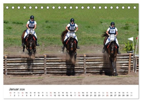 Produktbild: Eventing - Der ultimative Reitsport (Tischkalender 2026 DIN A5 quer), CALVENDO Monatskalender