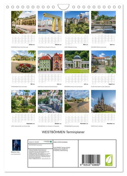 Produktbild: WESTB&Ouml;HMEN Terminplaner (Wandkalender 2026 DIN A4 hoch), CALVENDO Monatskalender