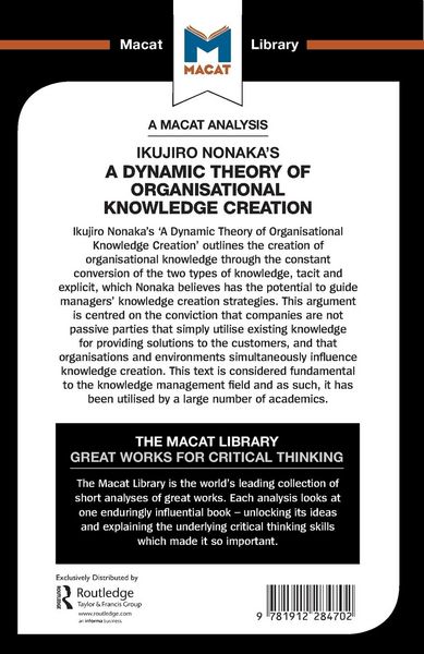 Produktbild: An Analysis of Ikujiro Nonaka's A Dynamic Theory of Organizational Knowledge Creation
