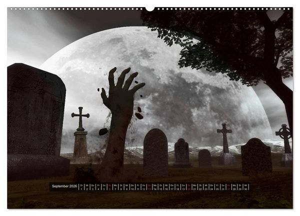 Produktbild: Welten der Nacht &ndash; Gothic und Dark Art (Wandkalender 2026 DIN A2 quer), CALVENDO Monatskalender