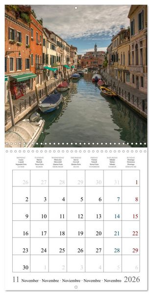 Produktbild: Romantic corners in Venice (Wall Calendar 2026 12 &times; 12 Inch) CALVENDO 12 Month Wall Calendar