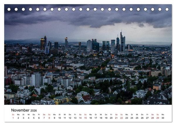 Produktbild: Frankfurt am Main bei Tag und Nacht (Tischkalender 2026 DIN A5 quer), CALVENDO Monatskalender