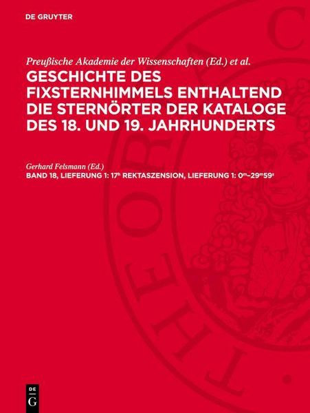 Produktbild: 17h Rektaszension, Lieferung 1: 0m-29m59s