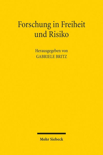 Produktbild: Forschung in Freiheit und Risiko