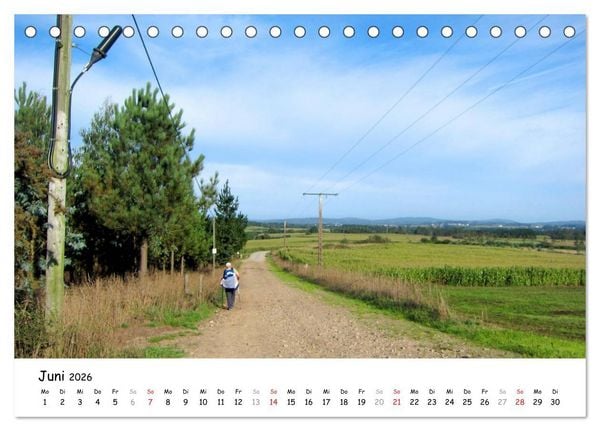 Produktbild: Jakobsweg - Camino Finisterre (Tischkalender 2026 DIN A5 quer), CALVENDO Monatskalender