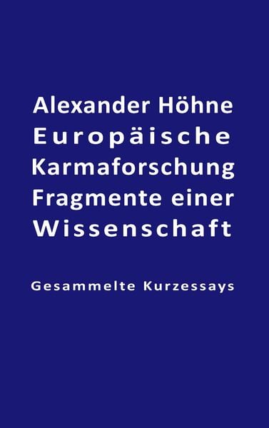 Produktbild: Europ&auml;ische Karmaforschung