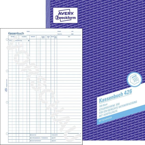 Kassenbuch A4 EDV 100 Blatt