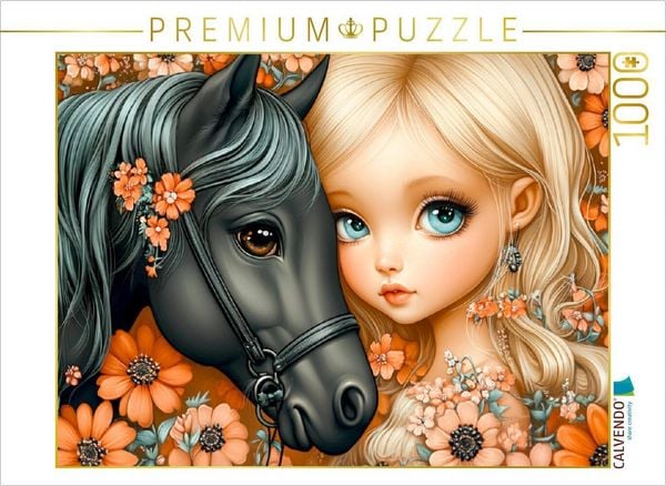 CALVENDO Puzzle Girl mit Ponny | 1000 Teile Lege-Größe 64x48cm Foto-Puzzle für glückliche Stunden, Sonstige von , Calvendo Puzzle, 4066851943435