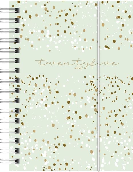 Rido/idé 7013102025 Taschenkalender Modell perfect/Technik I (2025) 'Confetti'| 2 Seiten = 1 Woche| A6| 160 Seiten| PP-E