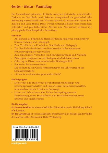 Produktbild: Gender &ndash; Wissen &ndash; Vermittlung