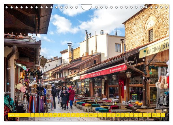 Produktbild: Sarajevo - Vielf&auml;ltige Hauptstadt von Bosnien und Herzegowina (Wandkalender 2026 DIN A4 quer), CALVENDO Monatskalender