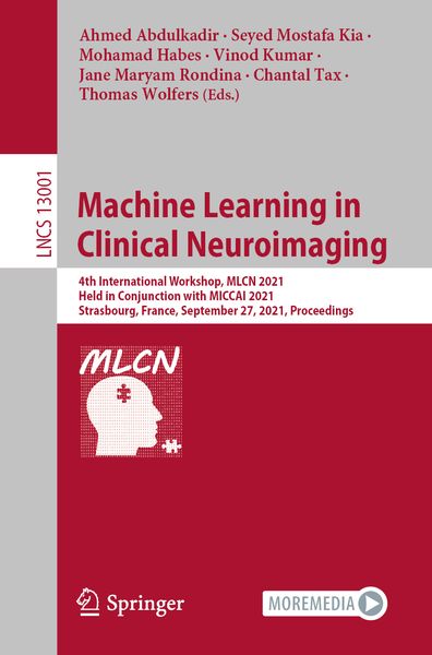 Produktbild: Machine Learning in Clinical Neuroimaging