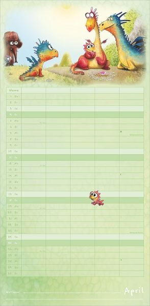 Produktbild: Familienplaner Furzipups der Knatterdrache 2027
