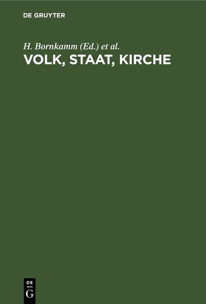 Produktbild: Volk, Staat, Kirche