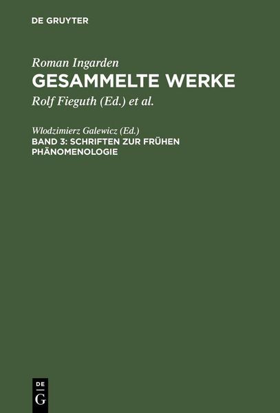 Produktbild: Schriften zur fr&uuml;hen Ph&auml;nomenologie