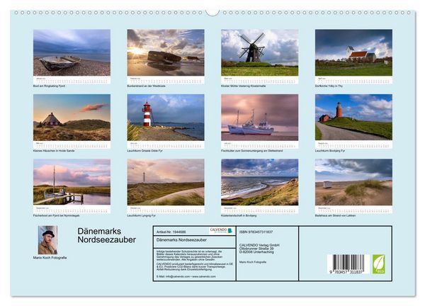 Produktbild: D&auml;nemarks Nordseezauber (hochwertiger Premium Wandkalender 2026 DIN A2 quer), Kunstdruck in Hochglanz