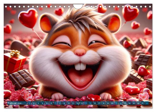 Produktbild: Hamsterbacken: Ein Jahr voller &Uuml;berraschungen (Wandkalender 2026 DIN A4 quer), CALVENDO Monatskalender