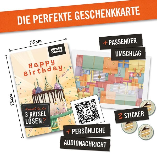 Produktbild: Hidden Games: R&auml;tselhafter Geburtstag R&auml;tselkarte