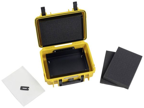 Produktbild: B & W International Akku-Transportkoffer BATTERY.CASE 908.08 (B x H x T) 270 x 215 x 105 mm Gelb/Schwarz PP.41.Y.908