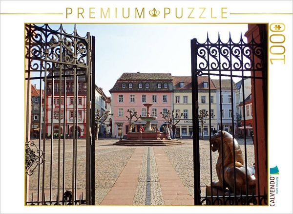 Produktbild: CALVENDO Puzzle Blick &uuml;ber den Marktplatz in Neustadt an der Weinstra&szlig;e | 1000 Teile Lege-Gr&ouml;&szlig;e 64x48cm Foto-Puzzle f&uuml;r gl&uuml;ckliche Stunden