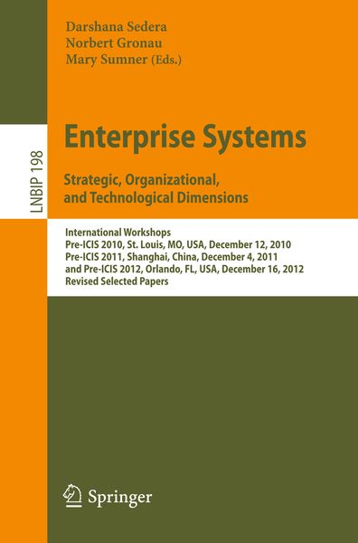 Produktbild: Enterprise Systems. Strategic, Organizational, and Technological Dimensions