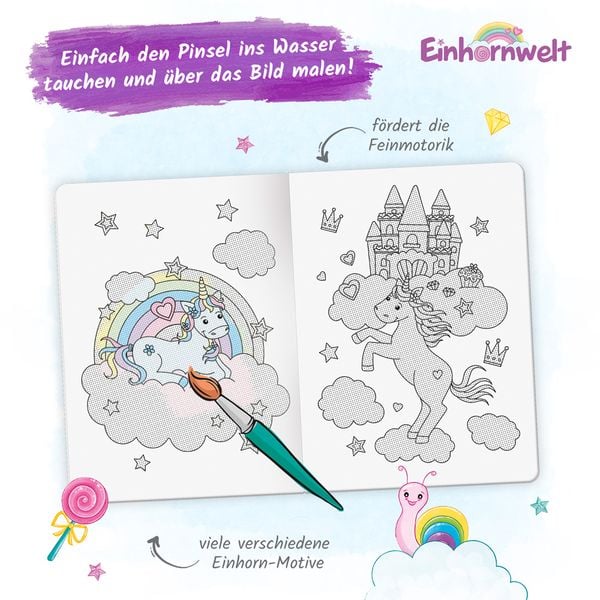 Produktbild: Tr&ouml;tsch Zaubermalbuch Einhornwelt